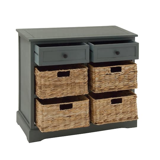 Traditional 4-Basket Storage Cabinet